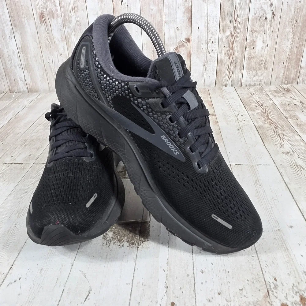 Brooks‎ Ghost 14 Womens Running Shoes Black Ebony 1203561B020 Size 8.5 Medium B